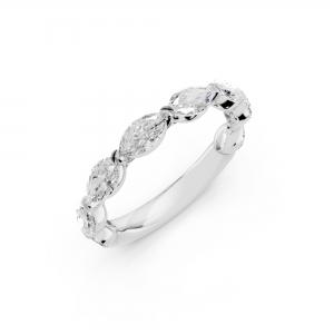 Novello  Lab-Grown Diamonds Marquise Band 1.50 Ct. T.W. In 14K White Gold