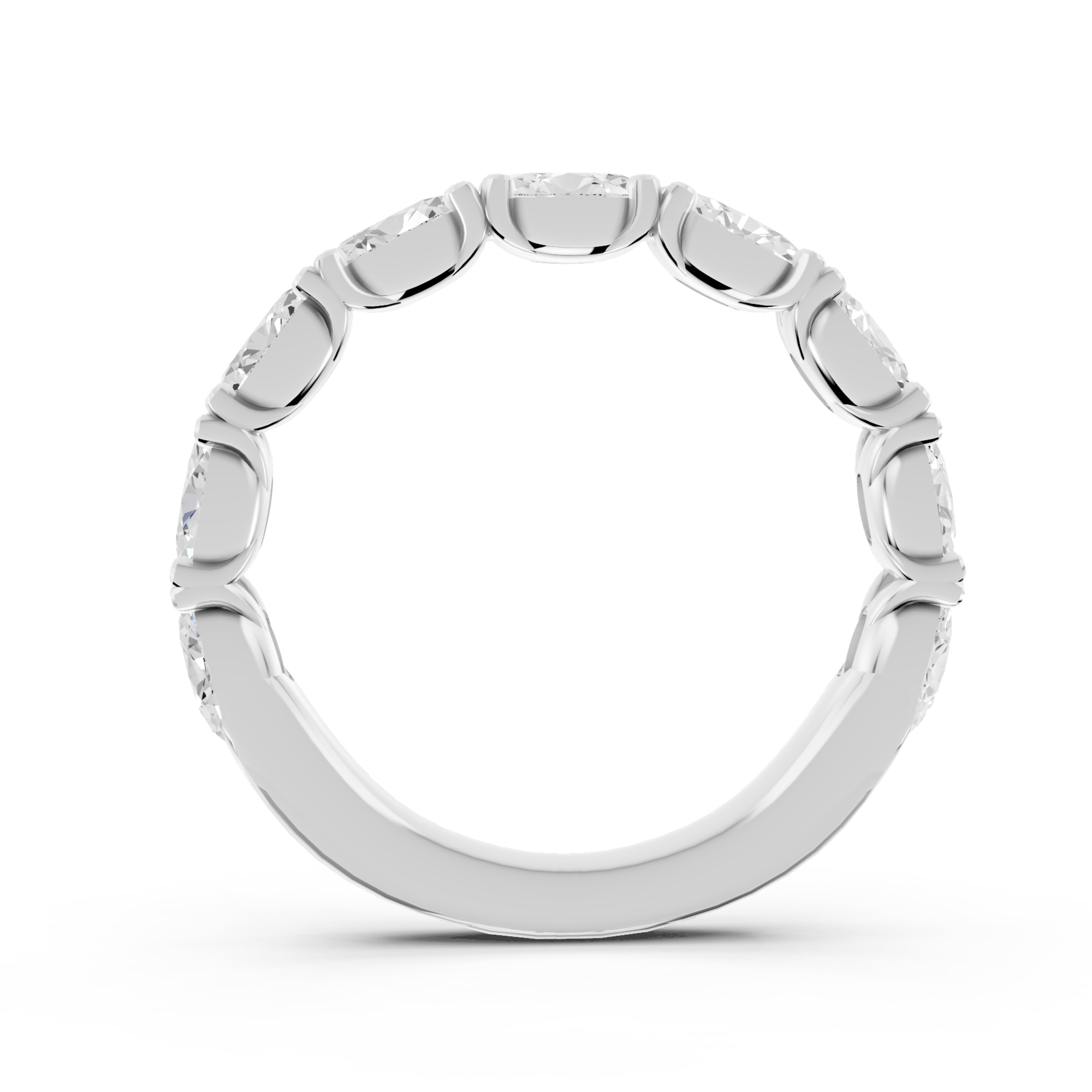 Novello  Lab-grown Diamonds Oval Band 2.00 Ct. T.w. thumbnail 4