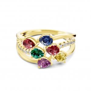 Aanika V. Multicolor Stone Ring - 1 Ct. T.w. thumbnail 4