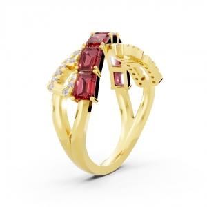 Aanika V. Rubies And Diamonds Split Shank Ring - 1.50 Ct. T.w. thumbnail 3