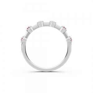 Aanika V. Ruby Diamond Band-0.05 Ct. T.w. thumbnail 4