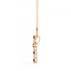 Aanika V. Ruby Diamond Cross Pendant-0.25 Ct. T.w. thumbnail 4