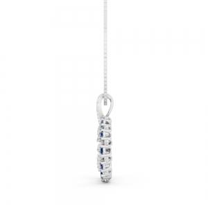 Aanika V. B. Sapphire Diamond Circle Pendant--0.65 Ct. T.w. thumbnail 4