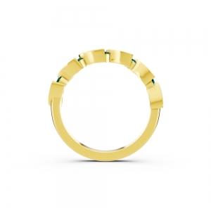 Aanika V. Emerald Diamond Marquise Band-0.15 Ct. T.w. thumbnail 4