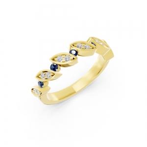 Aanika V. B. Sapphire Diamond Marquise Band-0.15 Ct. T.w. thumbnail 2