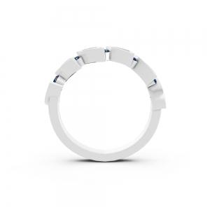 Aanika V. B. Sapphire Diamond Marquise Band-0.15 Ct. T.w. thumbnail 4