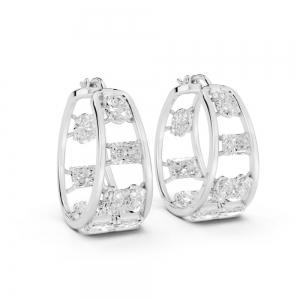 Ovani® Labgrown Diamond Hoops Earrings 9.15 Ct. T.w. thumbnail 3