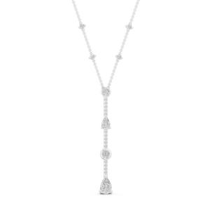 Ovani® Labgrown Diamond Fancy Necklace 0.95 Ct. T.w. in 14K White Gold