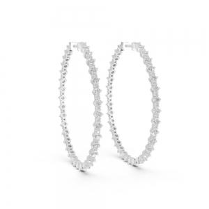 Ovani® Labgrown Diamond Double Vision Hoops Earrings 6.55 Ct. T.w. thumbnail 3