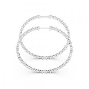 Ovani® Labgrown Diamond Double Vision Hoops Earrings 6.55 Ct. T.w. thumbnail 4
