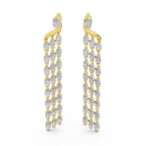 Ovani® Labgrown Diamond Pear And Marquise Dangling Earrings 6.55 Ct. T.w. thumbnail 3