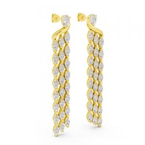 Ovani® Labgrown Diamond Pear And Marquise Dangling Earrings 6.55 Ct. T.w. thumbnail 4