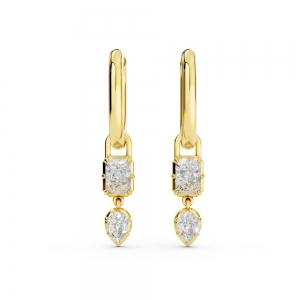 Bella By Ovani®  Lab-grown Diamonds Emerald And Pear Dangling Earrings 0.80 Ct. T.w. thumbnail 2