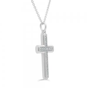 Link N Lock® Lab-grown Diamonds Cross Pendant-0.90 Ct. T.w. thumbnail 2