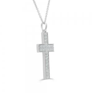 Link N Lock® Lab-grown Diamonds Cross Pendant-2.49 Ct. T.w. thumbnail 2
