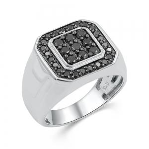 Link N Lock® Labgrown Black Diamond Mens Ring-1.00 Ct. T.w. thumbnail 2