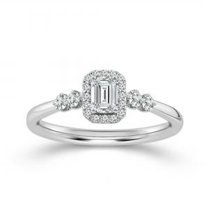 Eternal Vow" Lab-Grown Diamonds Promise Ring 0.55 ct.t.w In 10K White Gold