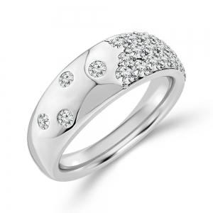 Lab-grown Diamonds 3-row Band 0.95 Ct.t.w thumbnail 2