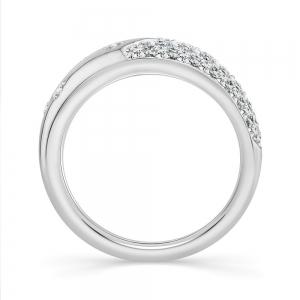 Lab-grown Diamonds 3-row Band 0.95 Ct.t.w thumbnail 3