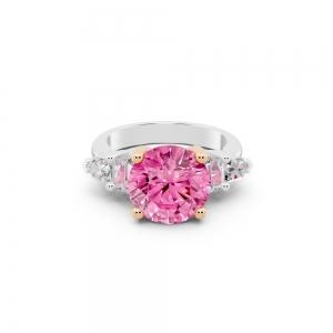 Ovani® Pink Labgrown Diamond Round Bridal Ring -4.75 Ct. T.w. thumbnail 2