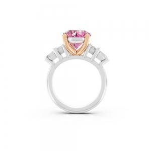 Ovani® Pink Labgrown Diamond Round Bridal Ring -4.75 Ct. T.w. thumbnail 5