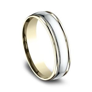 Two Tone Comfort-fit Design Wedding Band thumbnail 2
