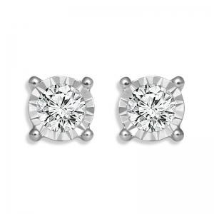 1CT. T.W. "EXPRESSIONS"  DIAMOND SOLITAIRE EARRINGS IN 14K GOLD