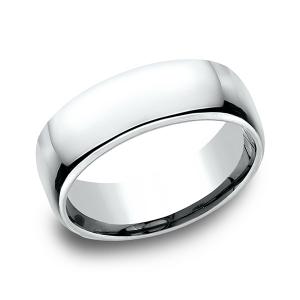 European Comfort-Fit Wedding Ring in 14K White Gold (7.5 mm)