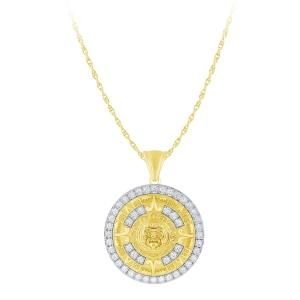 Novello Lab-grown Diamonds Calendario Pendant - 2.25 Ct. T.w. In 14k Yellow Gold