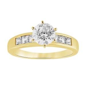 1 CT. T.W. Diani Collection CZ Center Bridal Set In 14K Gold