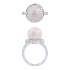 0.50 CT. T.W. Freshwater Pearl Ring In 14K Gold