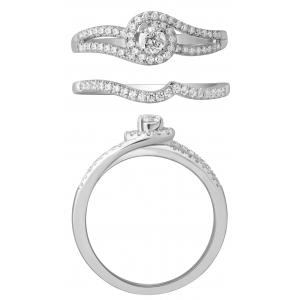 0.5 CT. T.W. Diamond Ever After Bridal Set In 10K Gold